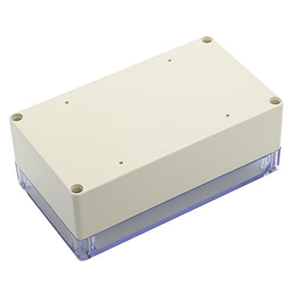 LeMotech ABS Plastic Junction Box Dustproof Waterproof IP65 Electrical Enclosure Box Universal Project Enclosure Grey with PC Transparent Clear Cover6.2 x 3.5 x 2.3 inch(158 x90 x60 mm) - size: 6.2"x3.5"x2.3"