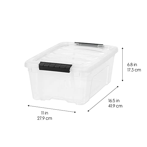 IRIS USA 6-Pack 13 Quart Storage Bins with Lids, Clear - size: 13 Qt, style: 6 Pack
