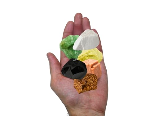Amazing Gemstone Crystals for Breaking Attachments Manifestation, Set of 6 Green Aventurine, Black Obsidian, Scolecite, Peach Moonstone, Mariyam Jasper and Serpentine Healing Crystals and Stones - color: Breaking Attachments Crystals