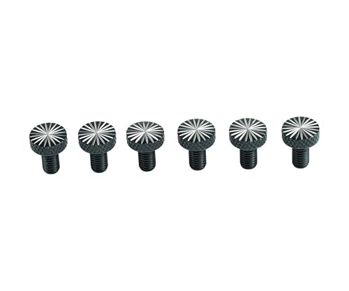 Guyker Guitar Bridge Saddle Fine Tuning Screws Set for Tremolo Bridge System Replacement Part Black (FR-005, 6PCS) - color: FR005-BK-6pcs