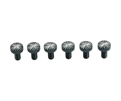 Guyker Guitar Bridge Saddle Fine Tuning Screws Set for Tremolo Bridge System Replacement Part Black (FR-005, 6PCS) - color: FR005-BK-6pcs