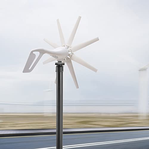 Wind Turbine Generator Kit 600W 12V w/8 Blade, Wind Generator Kit w/Charge Controller, Wind Power Generator for Marine, Home, Windmill Generator Suit for Hybrid Solar Wind System
