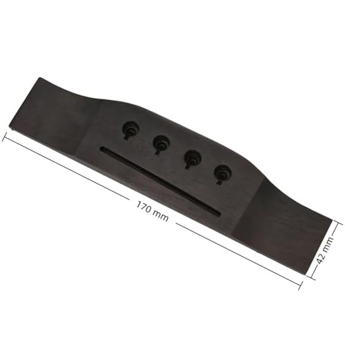 Rosewood Bridge Saddle for 4-String Acoustic Bass - 54mm String Spacing with Bass Bridge Saddle and 4 Bridge Pins Wooden guitar accessories