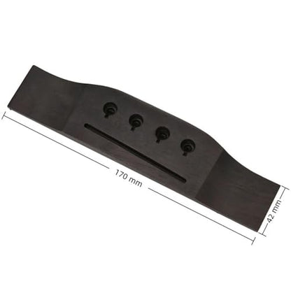 Rosewood Bridge Saddle for 4-String Acoustic Bass - 54mm String Spacing with Bass Bridge Saddle and 4 Bridge Pins Wooden guitar accessories