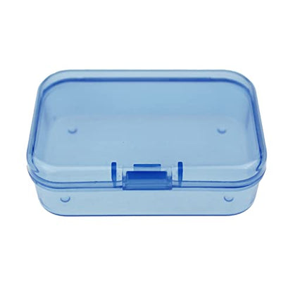 Goodma Mini Rectangular Plastic Storage Boxes, Blue, 2.6x1.8x0.8in - color: Blue, size: 65 x 45 x 20 mm