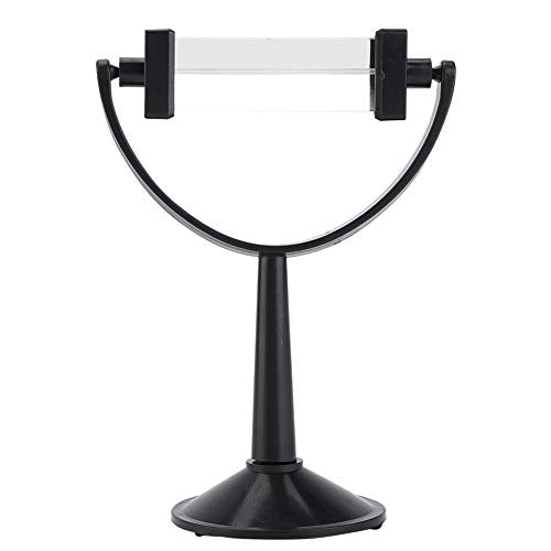 Qiilu Optical Glass Triangular Prism with Stand, Equilateral Prism for Teaching Light Spectrum Physics and Photo Photography Prism