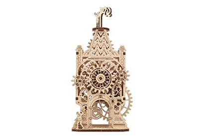UGEARS Old Clock Tower 3D Wooden Puzzles for Adults - Wooden Model Kits for Adults Clock Kit for Do It Yourself Wood Building Kit for Adult Mechanical Puzzle Brain Teaser, Hobby Set
