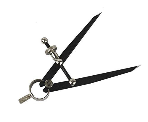 4" Long Fine Point Divider Premium Flat Leg Tool Gauge Distant Measuring Compass Design Layout