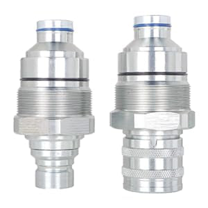 7246802 7246799 Hydraulic Coupler Kit, Male and Female Flat Face Quick Connect Set with 48mm Thread for Bobcat Skid Steer Loaders
