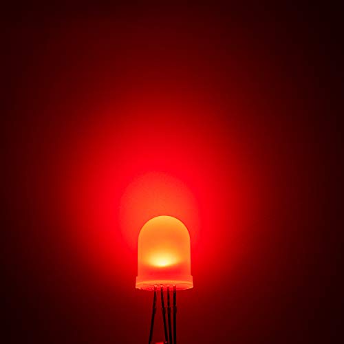 CHANZON 50 pcs 10mm RGB Multicolor Diffused LED Diode Lights Common Anode - color: J) Rgb (Common Anode) (50pcs)