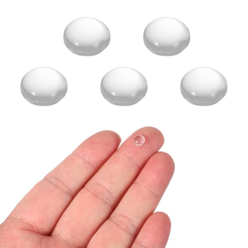 PATIKIL 5 Pack Convex Lens, 6mm OD 6mm Focal Length Optical Lenses - size: 6mm OD x 2.8mm H x 6mm Focal L