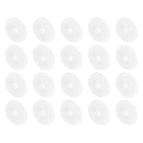 MECCANIXITY 20 Pcs Plastic Gears 48 Teeth Plastic Motor Gear Model 482A Reduction Gear for RC Car Model DIY Robot (White, Module 0.5) - style: 48 Teeth