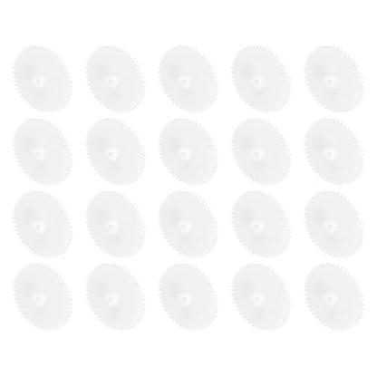 MECCANIXITY 20 Pcs Plastic Gears 48 Teeth Plastic Motor Gear Model 482A Reduction Gear for RC Car Model DIY Robot (White, Module 0.5) - style: 48 Teeth