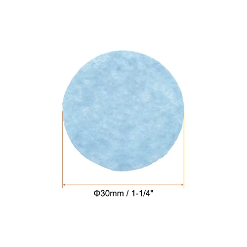 HARFINGTON 100pcs Round Felt Circles, 30mm 1-1/4" Pre Cut Felt Craft Pads Non-Woven Mini Felt Fabric Circles for DIY Sewing Handcraft Cut Projects Craft Finishing, Blue - color: Blue, size: 30mm