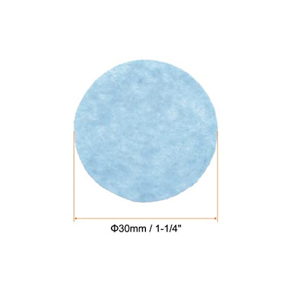 HARFINGTON 100pcs Round Felt Circles, 30mm 1-1/4" Pre Cut Felt Craft Pads Non-Woven Mini Felt Fabric Circles for DIY Sewing Handcraft Cut Projects Craft Finishing, Blue - color: Blue, size: 30mm