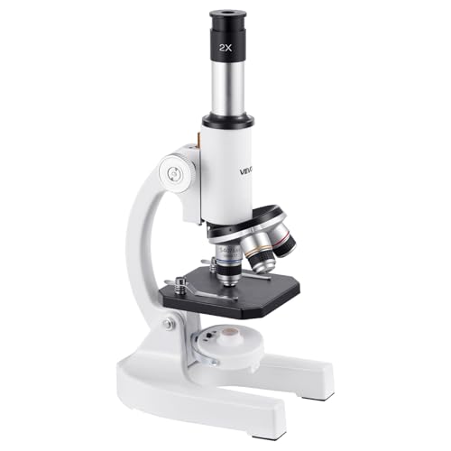 VEVOR Microscope for Kids Adults, 40X-2000X Professional Compound Microscope Mobile Phone Adapter with LED Light, for Laboratory, School, Home, Education - style: A