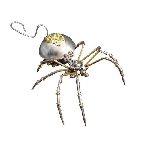 Steampunk Mechanical Insect Spider 3D Metal Puzzle Model Kits 150+ Parts No Glue Build Unique Desk Decor Christmas & Birthday Gift for Men Adults(Long-Tailed Spider) - style: Long-tailed spider