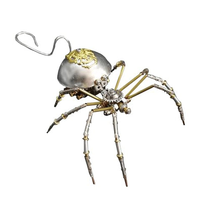 Steampunk Mechanical Insect Spider 3D Metal Puzzle Model Kits 150+ Parts No Glue Build Unique Desk Decor Christmas & Birthday Gift for Men Adults(Long-Tailed Spider) - style: Long-tailed spider