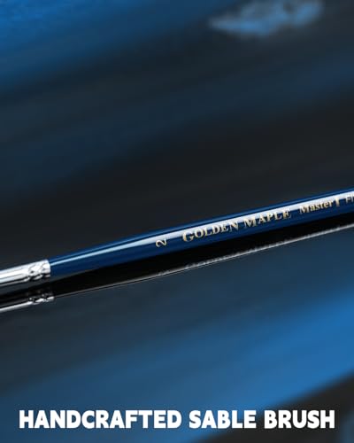 Golden Maple Kolinsky Sable Brushes, Miniature Paint Brushes - size: 5/0 2/0 0 1 2 Pointed Round