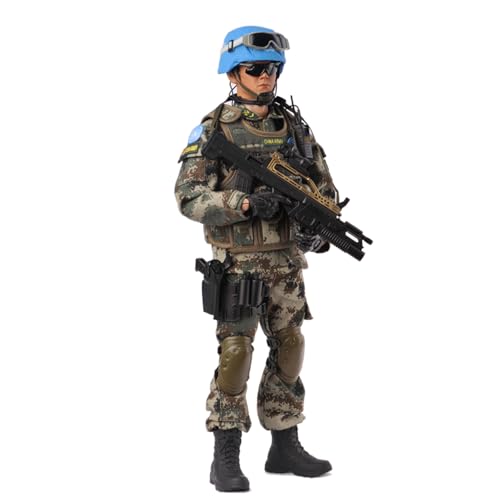 12 Inch Action Figures Military Set, 1/6 Scale Soldier Model Set with Weapons, Outfit and Other Accessories - Peacekeeping Force-CH03 - color: Ch03