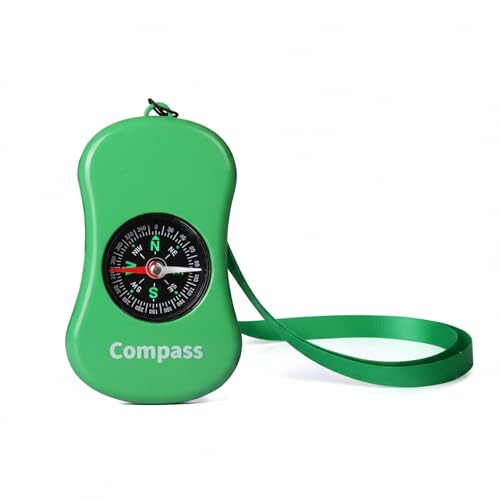 Explorer Kit Compass| Essential Outdoor Adventure Gear (Compass & Whistle Included) | Develops Sense of Direction. - color: Green