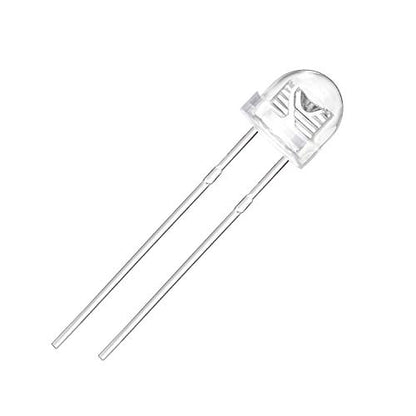 CHANZON 100 pcs 5mm White Straw Hat LED Diode Lights (DC 3V 20mA) - color: A) White (100pcs)