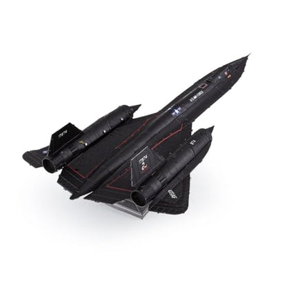 Fascinations Metal Earth SR-71 Blackbird Color 3D Metal Model Kit Bundle with Tweezers