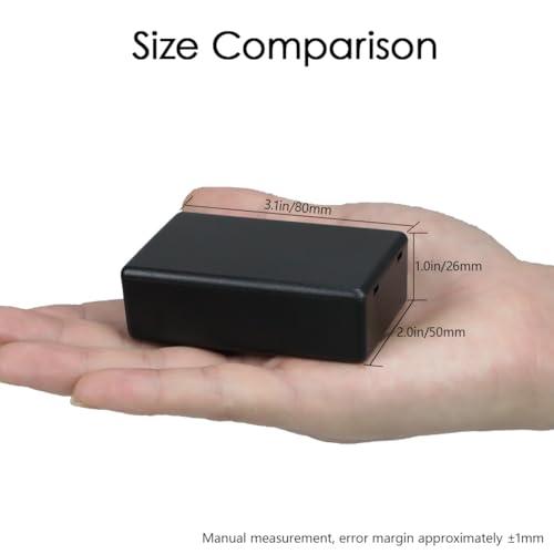 LeMotech Project Box 10 Pieces ABS Plastic Electrical Project Case Small Junction Box for Electronics Black 3.1 x 2.0 x 1.0 inch (80 x 50x 26 mm) - size: 3.1" x 2.0" x 1.0"(10pc)