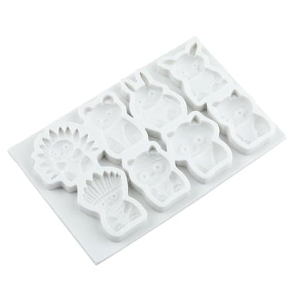 Animal Polymer Clay Mold Boho Tribal Animal Silicone Molds - color: Style C