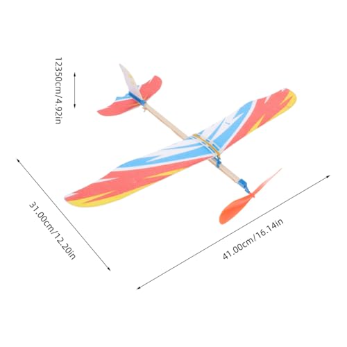 DIY Creative Aircraft Model Bird Design Rubber Band Powered Airplane Educational Toy Lightweight Foam Glider for Kids Outdoor Play