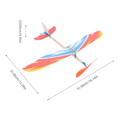 DIY Creative Aircraft Model Bird Design Rubber Band Powered Airplane Educational Toy Lightweight Foam Glider for Kids Outdoor Play