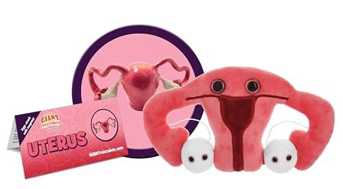 GIANTmicrobes Uterus Plush -Stuffed Uterus with Magnetic Detachable Ovaries - size: Regular