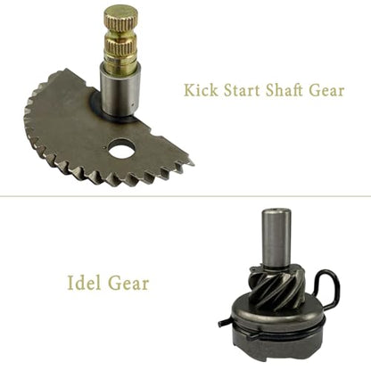 Start Gear Kick Start Gear Shaft Pedal Kit Replacement for GY6 49cc 50cc 139QMB Engine Moped ATV Scooters Roketa Taotao Jonway