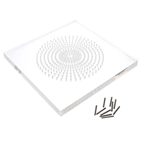 The Beadsmith Wig Jig Cyclops – Wire Elements –5” Acrylic Jig with Radial Design, 385 Holes, 10 Removable Metal Pegs – Tool for Making Wire Components and Jewelry Designs - size: 5" Radial Jig