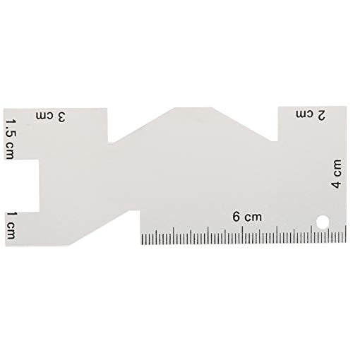 Metal Sewing Ruler, 3.9 Inch Multifunctional Gauge with Brush 3Pcs Tailor Pens for Embroidery Handicraft DIY Tailoring Lineation Precise 10cm Knitting Gauge for Fabric Marking