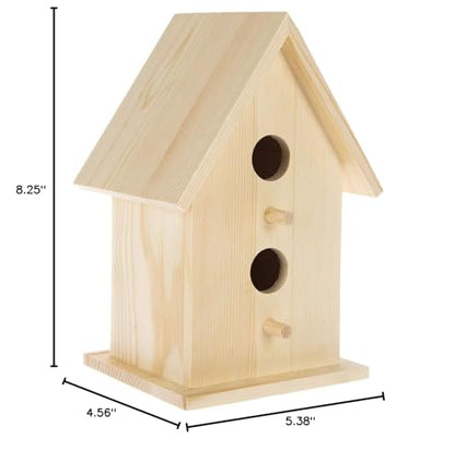 Hobby Lobby Woodpile Fun Unfinished Wood Birdhouse for Kids and Adults