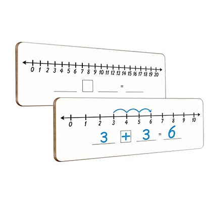 Dry Erase Number Line Whiteboard 4”x12”Double Sided White Board Featuring 0-10 Number Line On One Side 0-20 On The，Dry Erase Board for Kids Number Lines for Students Math Manipulatives - style: Number Line