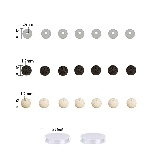 8mm White Glass Beads Kit 600pcs for Jewelry Making - size: 8mm White