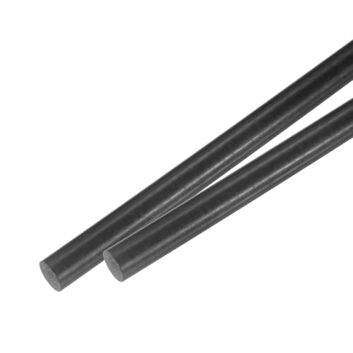 MECCANIXITY ABS Plastic Rod 12mm x 400mm Black Pack of 2 Pcs - color: Black, size: 12mm x 400mm