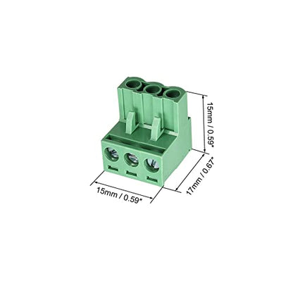 20pcs 3P 5.08mm Angle PCB Screw Terminal Block - size: 20pcs 3P 5.08mm