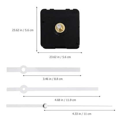 Clock Movement Quartz Clock Mechanism Kit, Silent Quartz with Long Spade Hands Wall Movement Non-Ticking Repair Parts Replacement Kit Motor for Custom Repair