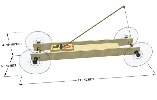 Lock-Tight Mousetrap Car Kit: with an adjustable high-tech Braking System