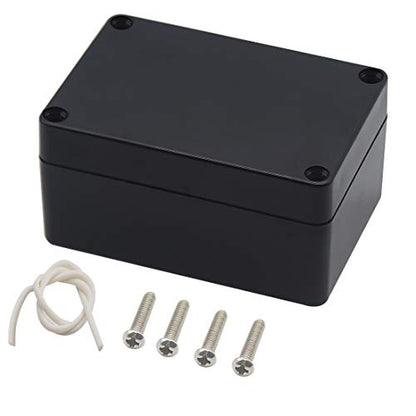 Junction Box, Zulkit Project Box IP65 Waterproof Outdoor Box ABS Plastic Electrical Boxes Electronic Enclosure Black 3.94 x 2.68 x 1.97 inch (100x68x50mm) (Pack of 1) - size: 3.94" x 2.68" x 1.97"(Pack of 1)