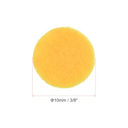 HARFINGTON 200pcs Round Felt Circles, 10mm 3/8" Pre Cut Felt Craft Pads Non-Woven Mini Felt Fabric Circles for DIY Sewing Handcraft Cut Projects Craft Finishing, Yellow - color: Yellow, size: 10mm