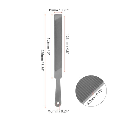 HARFINGTON Farmers Own Files 6 Inch High Carbon Steel Single Cut Flat Hand Rasp File for Deburring and Removing Material - size: 6 Inch