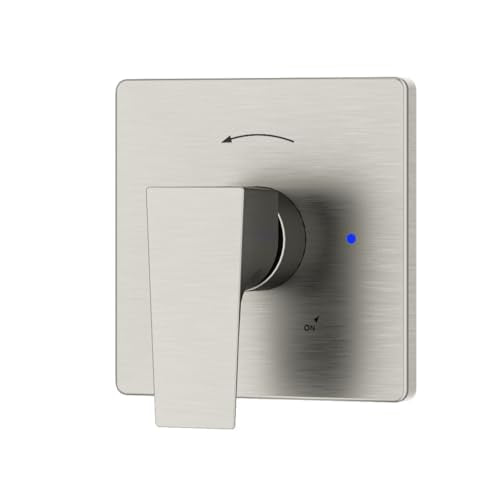 Verity Single Handle Shower Valve Trim Kit (Valve Not Included), Satin Nickel - color: Satin Nickel