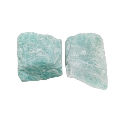 Crystals, Rocks, Jade, Crystals and Healing Stones, Witchcraft Supplies, Healing Crystals, Stones, Healing Stones, Rock Collection, Agate, Raw Stones (Amazonite, 2 Pcs) - color: Amazonite