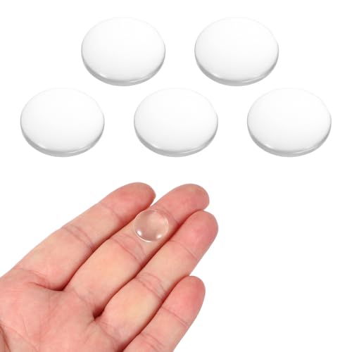 PATIKIL 5 Pack Convex Lens, 15mm OD 42mm Focal Length Optical Lenses - size: 15mm OD x 3.6mm H x 42mm Focal L