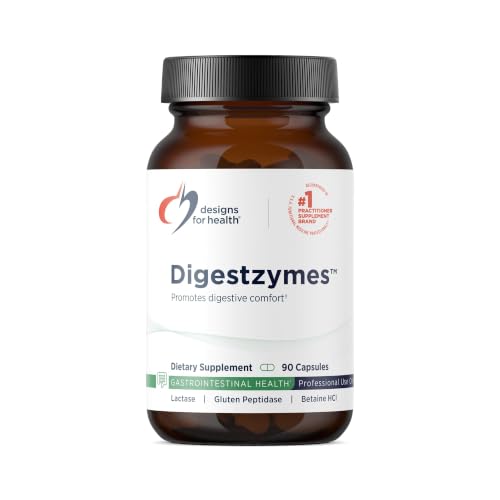 Designs for Health Digestzymes, Support Gas & Bloating Relief, 90 Capsules - size: 90 Count (Pack of 1)