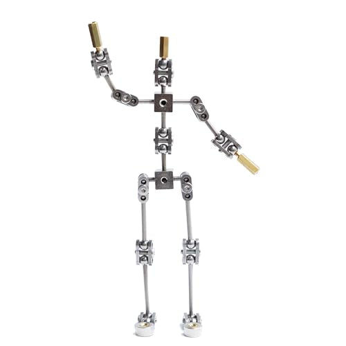 Studio Stop Motion Armature Kit - Feet Tie Down DIY Metal Puppet Figure Skeletons Easy Assembly for Animation Character Design & Creative Fun, Perfect for Stop Motion Animation (Silver, 6in) - size: 6in